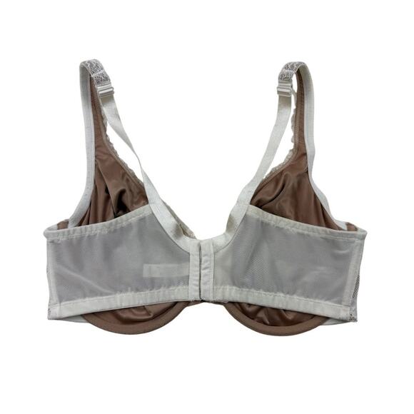 Cacique Bra Ivory Lace Full Coverage Nude Lined Underwire 40DDD - Picture 5 of 7